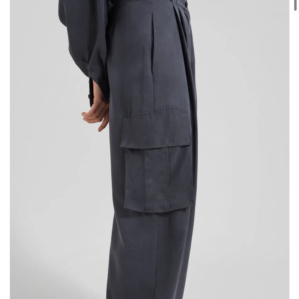 The Frankie Shop Balsta Cargo Pants in Dark Gray - Picture 2 of 4